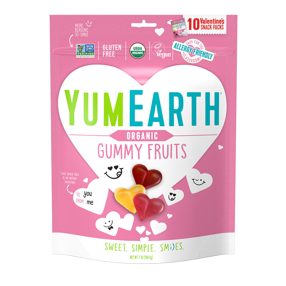 Yum Earth Organic Valentine's Gummy Fruits 198g
