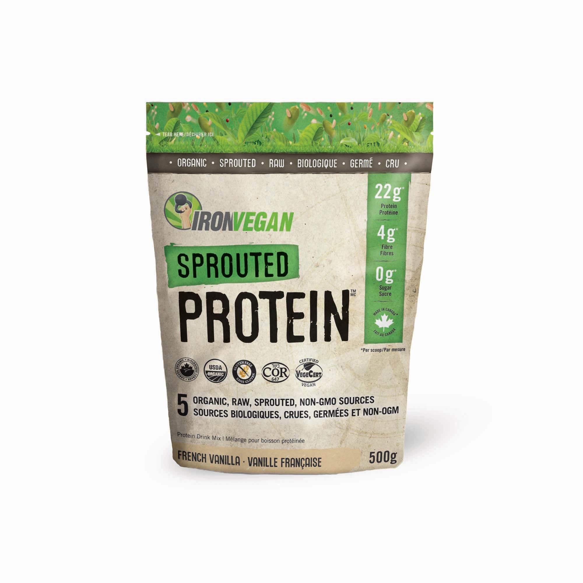 Iron Vegan Sprouted Protein Vanilla 500g