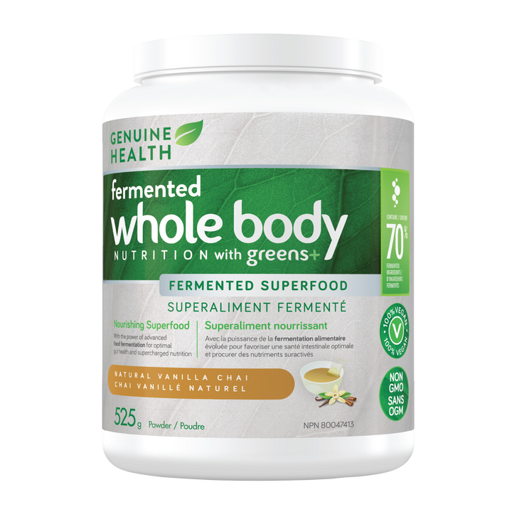 Genuine Health Greens + Whole Body Vanilla Chai 525g (Discontinued)