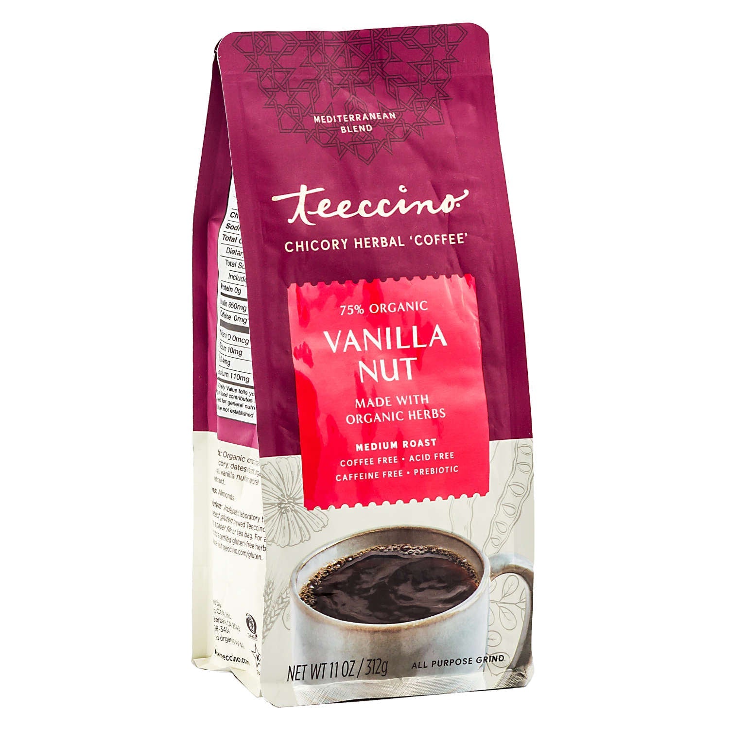 Teeccino Vanilla Nut Herbal Coffee 312g