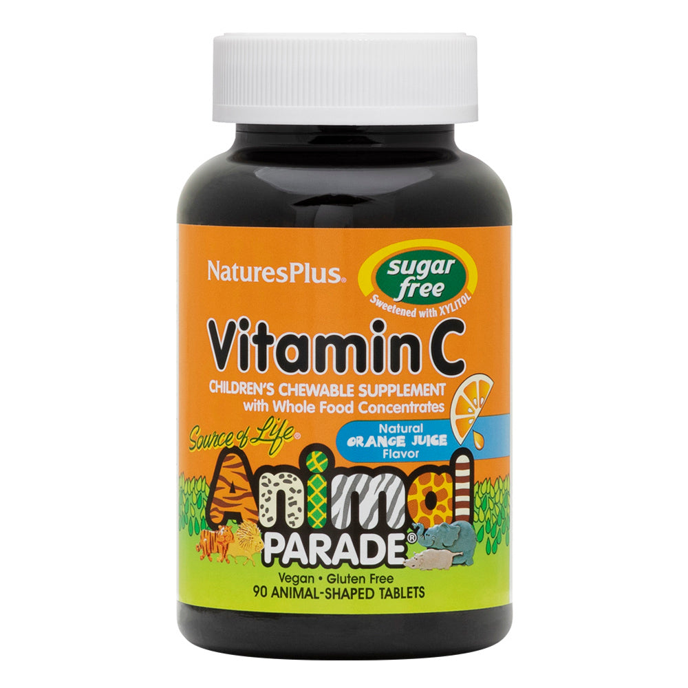 Nature's Plus Animal Parade Vitamin C Chewable Natural Orange Juice 90 Tablets