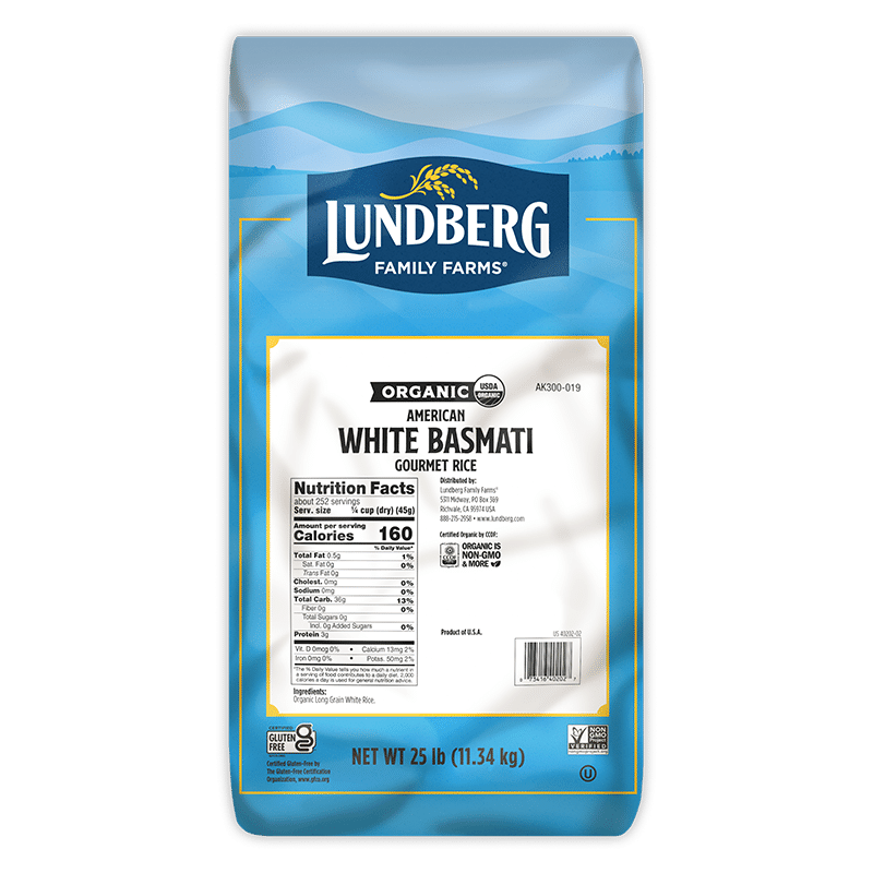 Lundberg Organic White Basmati Rice 11.34kg