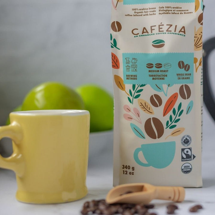 Cafezia Medium Roast Whole Bean Coffee 340g