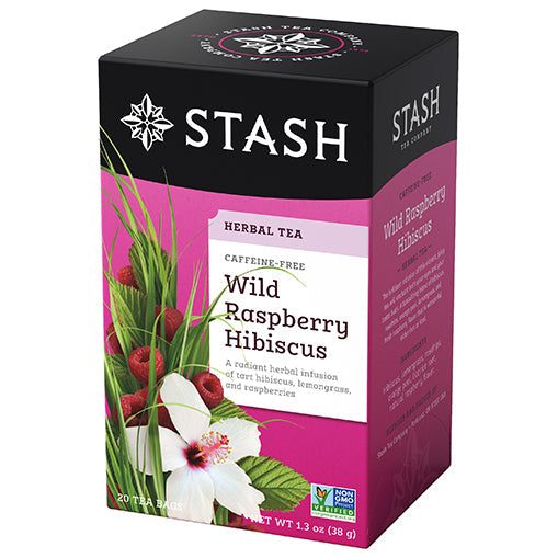 Stash Wild Raspberry Hibiscus Herbal Tea 20 Tea Bags
