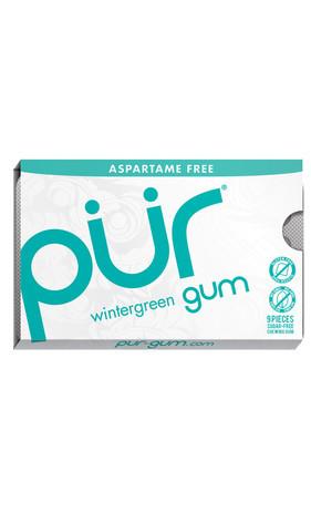 Pur Gum Sugar-Free Wintergreen Gum 9 Pieces (12 per case)