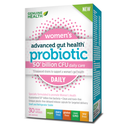 Genuine Health Adv. Gut Health Women's Daily Probiotics 50B 30 Vegan Capsules