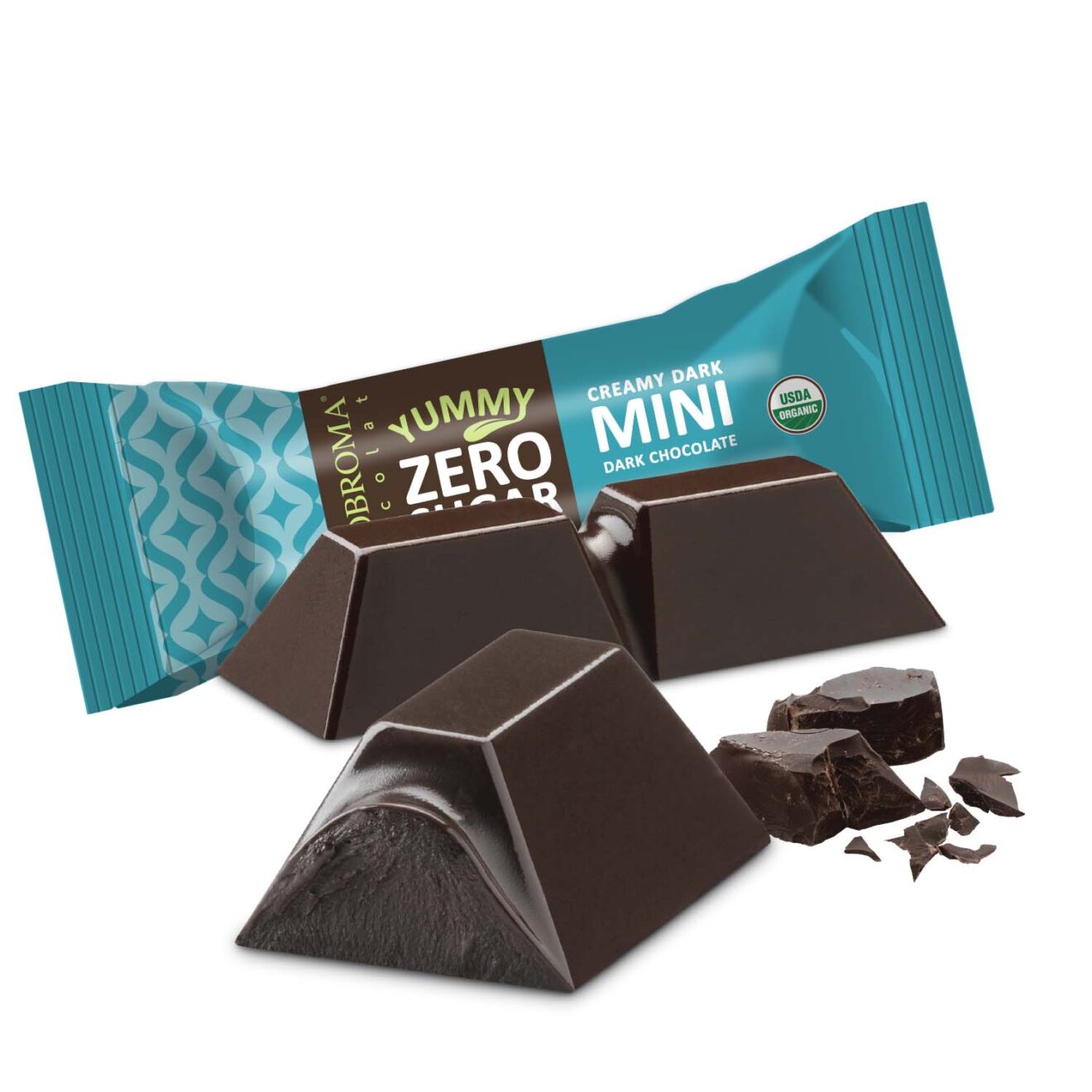 Theobroma Organic Zero Sugar Special Dark Minis 9 Mini Bars 90g
